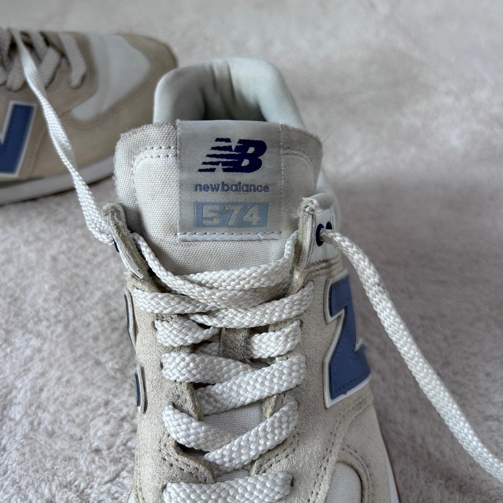 New Balance 574 Angora Blue Suede Sneakers WL574CBL Womens 6 - Picture 6 of 6